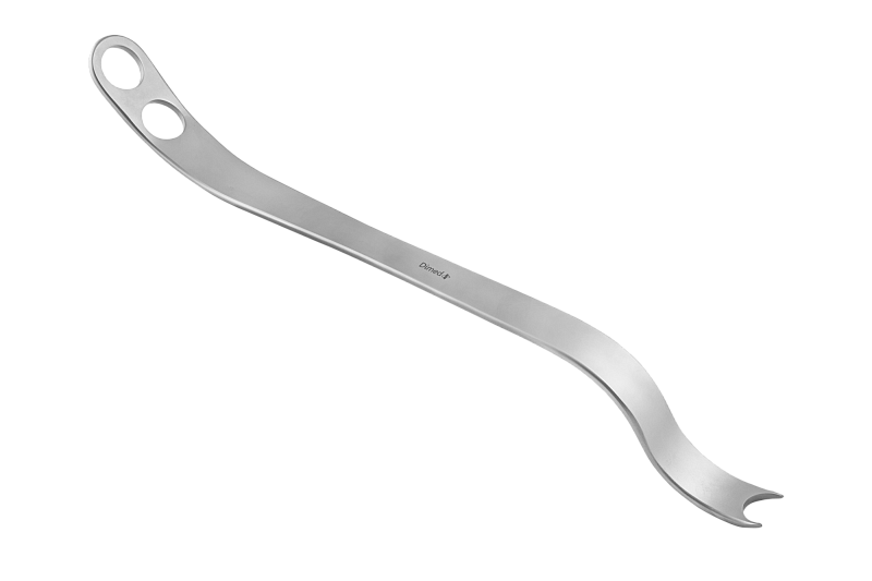 Ретрактор для выведения и удержания опила бедра в ране