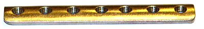 Пластина с угловой стабильностью 1/4 трубки (80 градусов)  (под винты 2,3 мм) (Ti ) 5.3111.04-12