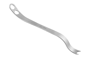 Ретрактор для выведения и удержания опила бедра в ране